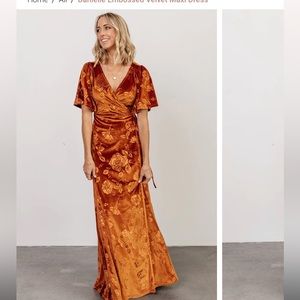 Baltic born flora velvet maxi dress.